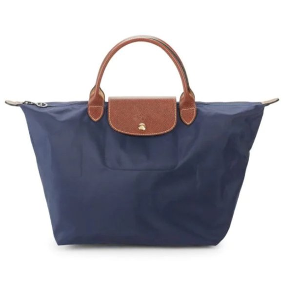 Longchamp Pliage Medium Top Handle Bag, Purple - Picture 1 of 5